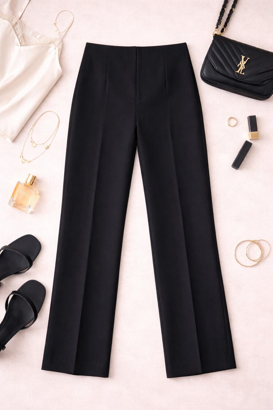 Abercrombie & Fitch Women's High Rise Slim Boot Trouser Pant Black Size XLS